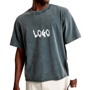 เสื้อยืดผู้ชายแบบลำลองซักกรดทำจากผ้าฝ้ายออกแบบได้ตามต้องการ - Product Image 2