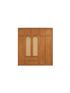 Modern Minimalist Solid Wood Extendable <b>Wardrobe</b> Door Flat Panel Hinged Bedroom Furniture Storage Unit for Hospital Living Room - Product Image 1