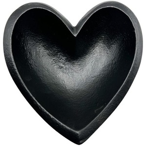 Ensemble de bols en métal noir en forme de cœur pour servir les aliments lors de fêtes, design mignon, finition mate, vaisselle durable - Product Image 5