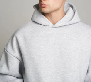 Survêtement décontracté en molleton uni avec broderie de logo personnalisé, coupe oversize, style baggy, pantalon de jogging et sweat à capuche - Product Image 2