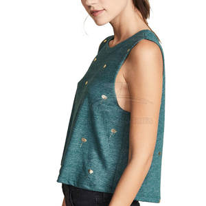 Débardeur court pour femme, léger et à séchage rapide, design tendance, sans manches, vêtement à la mode - Product Image 4