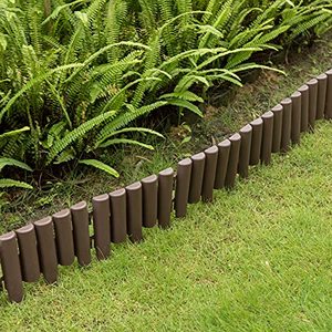 Garden <b>Fence</b> Wood Grain Effect Lawn Edge Plant <b>Border</b> for Landscape Flower Bed - Product Image 6