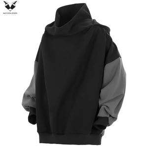 Buen Proveedor, Sudadera con Capucha de Último Diseño para Hombre, Estilo Hip Hop, Holgada, Cuello Alto, Bicolor, Estilo Urbano, Techwear - Product Image 5