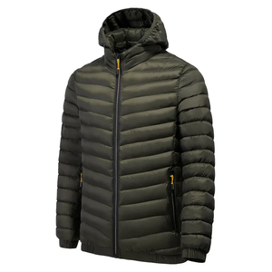 Chaqueta Casual Acolchada para Hombre, Personalizada, de Invierno, Impermeable, Transpirable, Rellena de Algodón, con Cuello Alto y Cremallera Brillante - Product Image 1