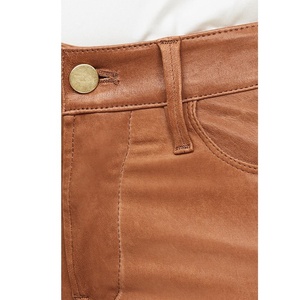 Pantalon décontracté en similicuir PU imperméable, coupe crayon, respirant, coupe-vent, pour femme, couleur unie, nouveau style, idéal pour l'hiver, prix de gros - Product Image 5