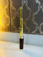 Télescope Nautique Vintage en Laiton de 18'' avec Poignée en Bois, Objets de Collection Décoratifs pour Mariage, Noël, Halloween, Fête Nationale, Fée