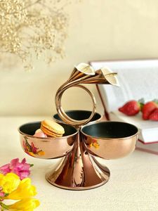 Trending Monte Carlo Archives Decorative Gold Bowls <b>Set</b> with <b>Beaded</b> Edges for Elegant Table Decor and Serving - Product Image 4