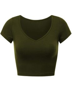 Camiseta de verano con bolsillo para mujer, cuello en V, estilo urbano, manga corta, corte ajustado, informal - Product Image 3