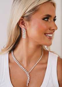Diamond Lariat Necklaces 14K 18K Solid Gold Pear Cut Lab Grown <b>Box</b> Clasp Luxury Y <b>Drops</b> Minimalist Bridal Statement Fine Jewelry - Product Image 5