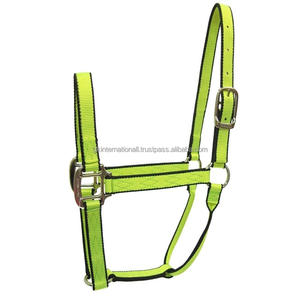 Sangle en nylon double épaisseur de qualité supérieure option de couleur multiple Licol en nylon roulé à gorge en zinc matériel licol cheval - Product Image 2