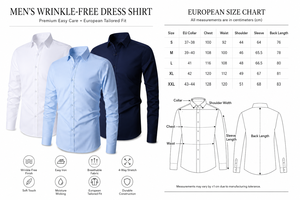 Chemise habillée formelle haut de gamme pour homme, motif uni, tissu en polyester sergé respirant, collection printemps - Product Image 3
