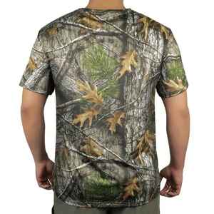 T-shirt à manches courtes camouflage pour homme, séchage rapide, respirant, évacuation de l'humidité, polyester, pour la chasse en plein air - Product Image 3