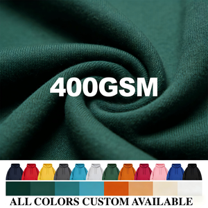 Sudadera con capucha tipo pullover de algodón grueso térmico tipo gofre, personalizada con estampado y bordado, de corte holgado y corto, con cremallera y lavado vintage desgastado por el sol - Product Image 6