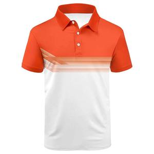 Camisetas de Hombre con Cuello Polo en Combinación de Dos Tonos de Algodón, Talla Personalizada, Ropa de Golf, Camiseta Polo Clásica para Hombre - Product Image 5