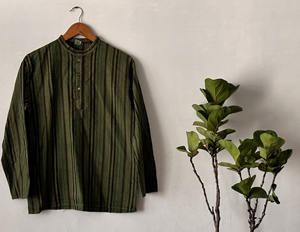 Lightweight Cotton Nepali <b>Kurta</b> for <b>Men</b> Short Length Full Sleeve Breathable Summer Tunic-for Adults - Product Image 1