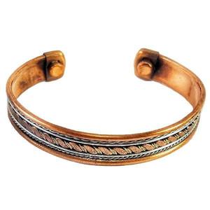 Bracelet ajustable en cuivre pur massif, fait main, manchette ouverte, bijou tendance, cadeau - Product Image 1