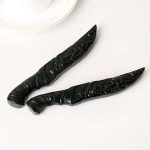 Cuchillo de Camping de Acero de Damasco Pulido a Mano con Funda de Cuero para Decoración del Hogar y Juego - Product Image 2