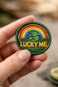 Lot de 100 écussons Lucky Me de 2,5 pouces, 10 couleurs disponibles, badges brodés thermocollants DIY de haute qualité - Product Image 2