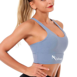 Sujetador deportivo de spandex sin costuras de alto soporte para mujer, diseño sexy con tirantes dobles delgados, ideal para fitness, yoga y gimnasio. - Product Image 4