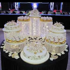 Support à gâteau blanc à 3 niveaux, présentoir à desserts, support à cupcakes, pour mariage, anniversaire, fête, décoration élégante et minimaliste pour la table de cuisine - Product Image 4