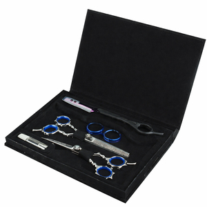 Professional Damascus Hair Scissors Stainless Steel Sharp Blade <b>Long</b> <b>Handle</b> Right Handed Barber <b>Shears</b> for Hair Cutting - Product Image 6