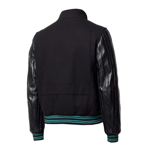 Unisex Wool Leather Sleeve Varsity Bomber <b>Jacket</b> Streetwear Winter Windproof Eco-Friendly High Quality Wholesale Heated - Product Image 5