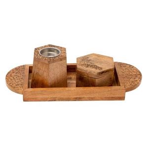 2026 Best Selling Arabic Wooden Bakhoor <b>box</b> Tray Set <b>Incense</b> Burner Rose Scented Oud Aromatherapy Diffuser for Home Fragrance - Product Image 3