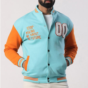 Veste de baseball pour homme, tissu premium, fermeture à boutons-pression, design à bordure côtelée, vêtements décontractés pour l'extérieur et le streetwear - Product Image 5