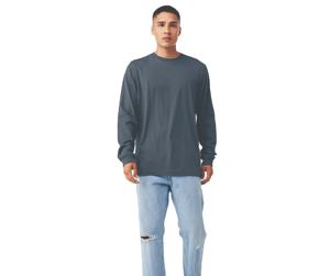 เสื้อยืดแขนยาวผู้ชายแบบปรับแต่งได้ คุณภาพสูง น้ำหนักเบา คอกลม ไม่มีลาย โลโก้เรียบง่าย สไตล์ลำลอง สตรีทแวร์ สีพื้น ผ้าฝ้าย 100% - Product Image 4