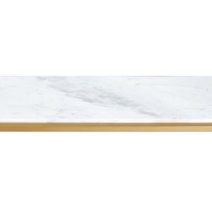 Table console en marbre blanc de conception de meubles modernes finition blanche et or pour un usage de bureau de salon - Product Image 4