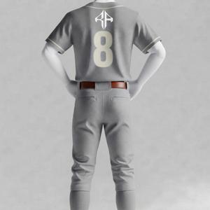 Uniforme de Béisbol de Alta Calidad para Hombre con Estampado Sublimado y Logotipo Blanco, 100% Poliéster, Manga Corta, por RIVIAN ATLANTIC - Product Image 3