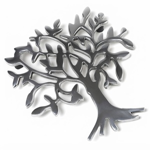 Wholesale Heat Resistant Tree of Life Metal <b>Trivet</b> Aluminium Hot Pot Pad Stand with Rubber Feet for Hotel Restaurant Tabletop - Product Image 1