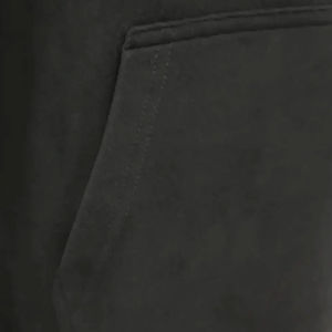 Sudadera con Capucha Informal de Alta Calidad, Sudadera de Forro Polar de Color Negro Sólido con Estampado Puff para Hombre - Product Image 4