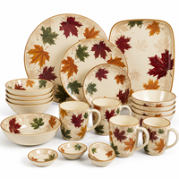 Assortiment de vaisselle hôtelière mélange de tons terreux pour la vente en gros, idéal pour les banquets de complexes hôteliers et les repas en plein air – Ensemble de vaisselle en mélamine
