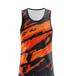 Uniformes de Atletismo Sublimados al por Mayor, Conjunto Deportivo de Poliéster, Traje de Entrenamiento para Correr, Logotipo Personalizado - Product Image 4