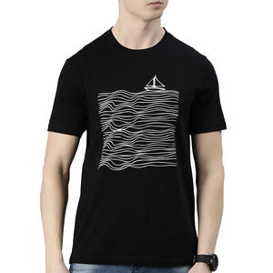 Nueva temporada de verano, camisetas 100% algodón para hombre, tallas grandes, diseño con impresión de logotipo personalizado en la parte delantera, serigrafía, camisetas para hombre - Product Image 1