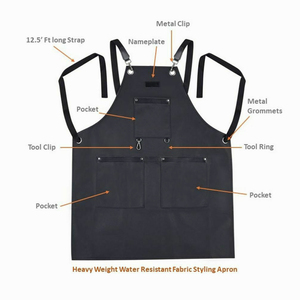 Heavyweight Water Resistance Fabric Stylish <b>Aprons</b> MARI INSTRUMENTS Hair Cutting Use <b>Aprons</b> Professional Barber <b>Aprons</b> - Product Image 2