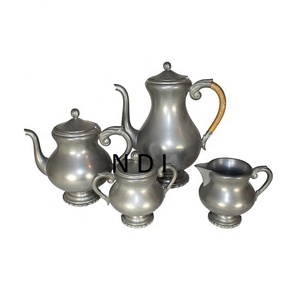 Olla para servir café y té con acabado antiguo, accesorios de utensilios de cocina, diseño hecho a mano, vajilla, decoración, tetera de Metal - Product Image 4