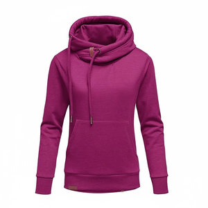 Sudadera con Capucha Unisex de Color Sólido, Tejido de Felpa, Corte Regular, Informal, para Otoño, Transpirable, con Bolsillos - Product Image 5