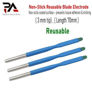 Électrode chirurgicale ESU autoclavable en acier inoxydable réutilisable, lame antiadhésive, pointe de 3 mm, longueur de 7 cm - Product Image 2