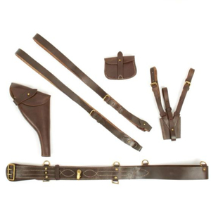 Conjunto de Cinturón Sam Browne de Cuero Vacuno Genuino con Hebilla de Aleación, Hecho a Mano, en Cuero Negro - Product Image 4