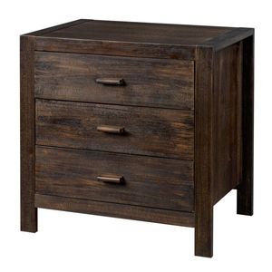2 Comodini in Legno Massello di Quercia con 3 Cassetti, Tavolino Laterale per Camera da Letto e Soggiorno, Elegante Comodino per Appartamento - Product Image 4