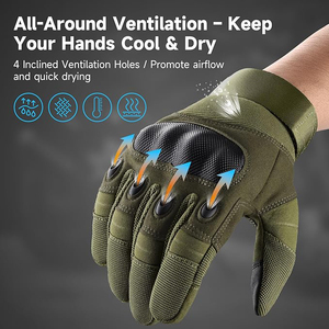 Gants de course moto haut de gamme en polyester enduit de polyuréthane, imperméables, unisexes, à doigts entiers - Product Image 3