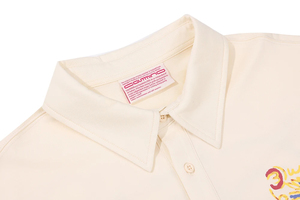 Polo brodé pour homme Calm Mind, manches courtes, coton Oxford, style décontracté, respirant, logo sur le devant - Product Image 3
