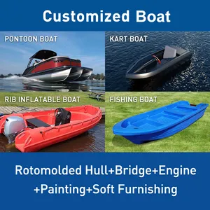 HUARIWIN Yacht RIB Boats Rotomold Manufacturer New Material LLDPE Customized Size Color Mini Yacht RIB Boats For Sea