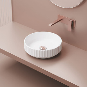 Lavabo de Cerámica Moderno al por Mayor con Diseño de <span class=keywords><strong>Superficie</strong></span> de Granito, Garantía de 5 Años, Montaje en Encimera - Product Image 2