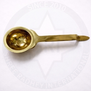 Soporte de Concha de Latón Antiguo Hecho a Mano con Patrón de Pavo Real para Uso en Templos (Disponible en Varios Tamaños) - Product Image 4