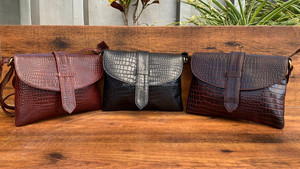 2024 nueva fábrica personalizada de cuero genuino de grano completo patrón de cocodrilo bandolera de alta calidad señoras bolsos de gran capacidad - Product Image 3