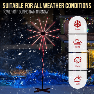 Luci LED RGB a Effetto Fuochi d'Artificio da 2,5 m con Supporto, 180 Luci, Decorazioni Natalizie Controllabili tramite App, Display per Feste - Product Image 6