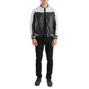 แจ็กเก็ตหนังแกะคอลูกเรือแนววินเทจสำหรับผู้ชายเป็นมิตรกับสิ่งแวดล้อมระบายอากาศกันน้ำกันลมบางเฉียบ - Product Image 1